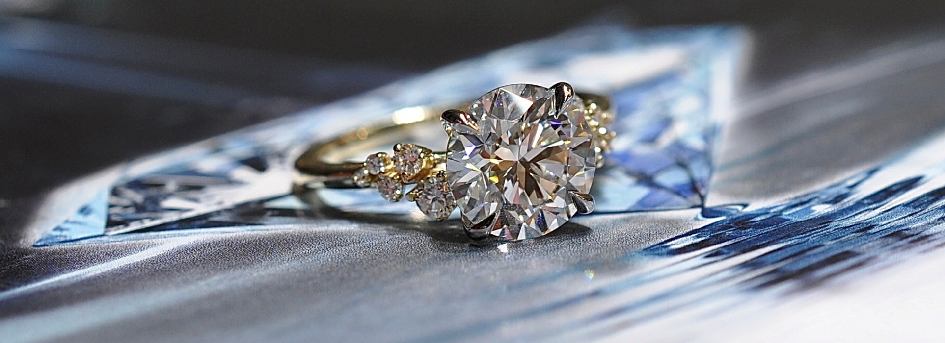 Beautiful diamond engagement ring from Boston Diamond Studio
