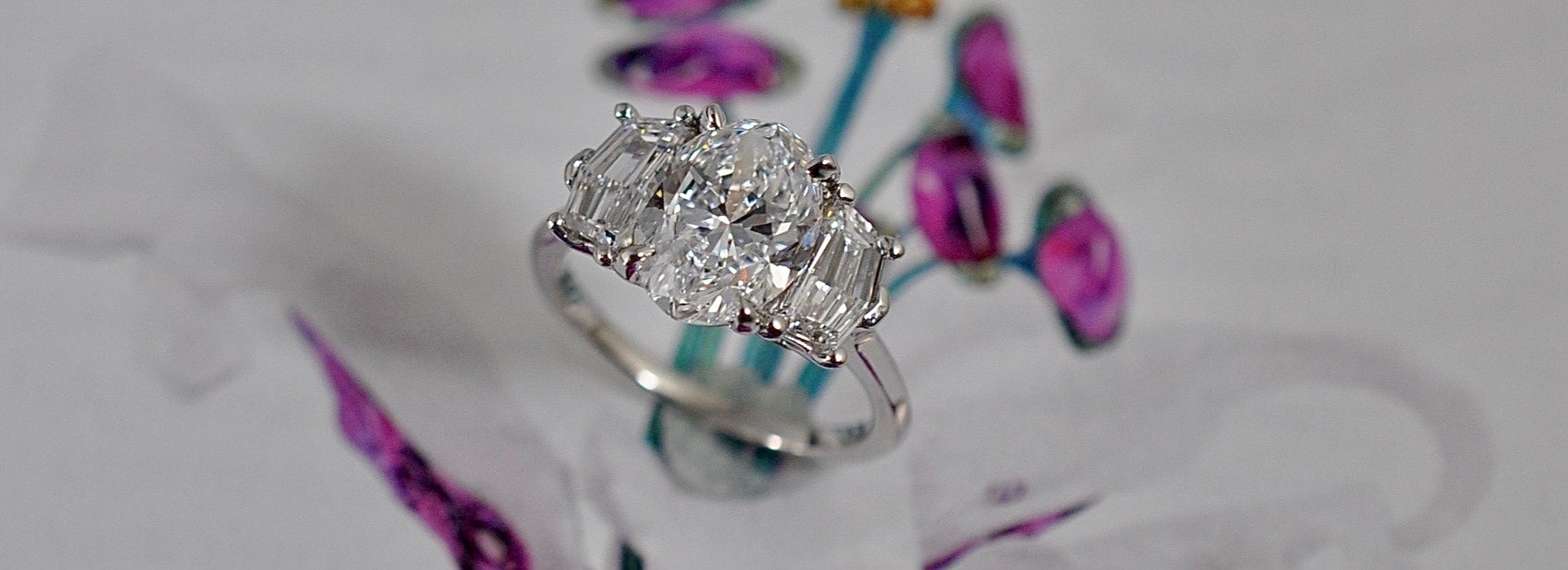 Elegant diamond engagement ring from Boston Diamond Studio